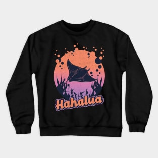 Vintage Hahalua Hawaiian for Stingray manta ray beauty of the sea Crewneck Sweatshirt